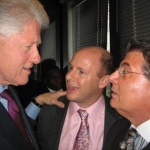 President Bill Clinton, former Utah Democratic Chairman Donald Dunn, and Arthur Benjamin